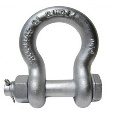 Drop Forged 55T Screw Pin Anchor Shackle สังกะสี Bolt Type Bow Shackle
