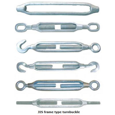 JIS เฟรมประเภทสายเคเบิลเหล็กข้อต่อเกลียวสังกะสี M6 - M24