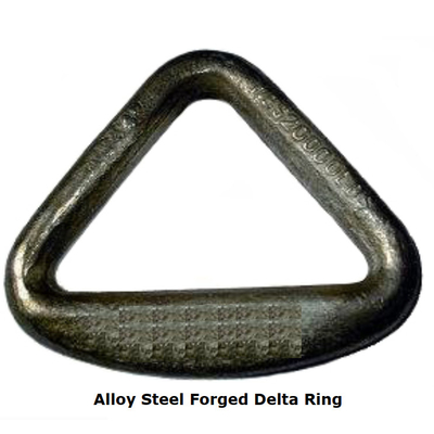 14mm - 16mm Forged D Ring Forged Delta Ring เหล็กโลหะผสมสังกะสี