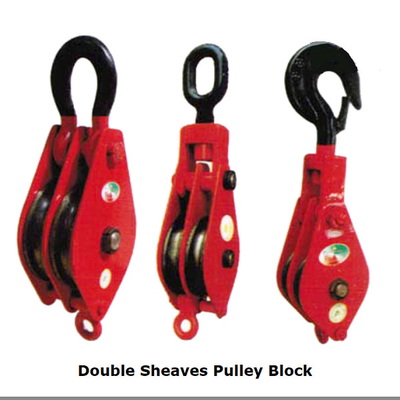 ฮาร์ดแวร์สำหรับเรือเดินทะเลแบบเคลือบด้วยไฟฟ้า 12 มม. - บล็อกมู่เล่ย์แบบ Double Sheave 42 มม