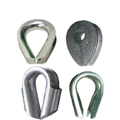 ลวดสลิงเหล็กกล้าคาร์บอน Thimbles ชุบสังกะสีสำหรับสายเคเบิลเหล็ก M4 - M28