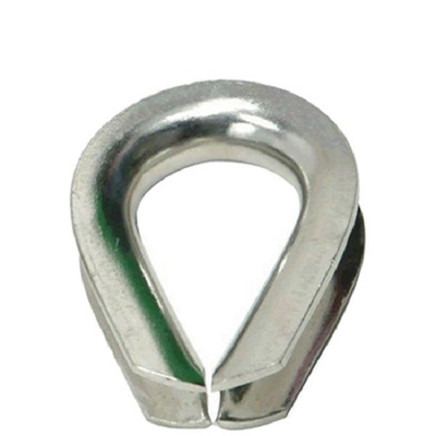 ลวดสลิงเหล็กกล้าคาร์บอน Thimbles ชุบสังกะสีสำหรับสายเคเบิลเหล็ก M4 - M28