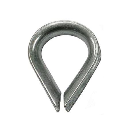ลวดสลิงเหล็กกล้าคาร์บอน Thimbles ชุบสังกะสีสำหรับสายเคเบิลเหล็ก M4 - M28